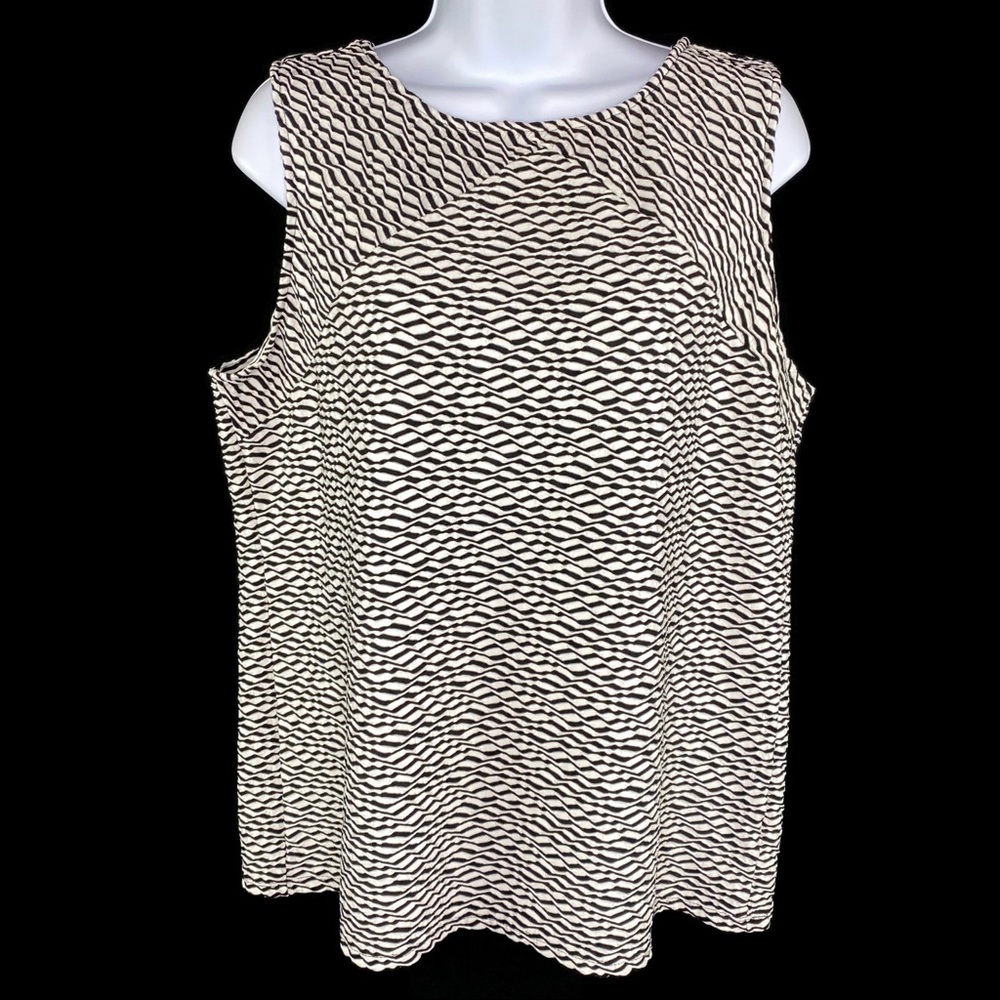 Liz Claiborne Black & White Stretch Work Tank XL